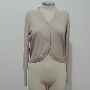 Elegant Beige Women's Cardigan
